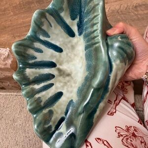 McCarty Pottery jade with edge shell